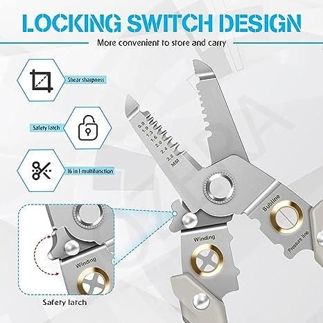 6 in 1 Cable Looping, Splitting, Cutting Pliers Wire Strippers - Allthings