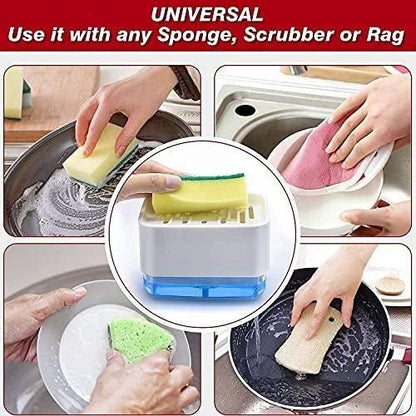 Liquid Soap Dispenser with Sponge Holder for Kitchen Sink - Allthings