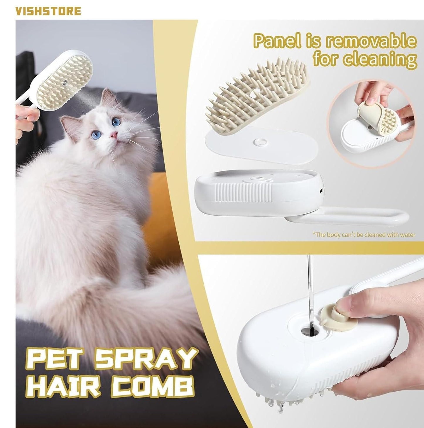 Steam Brush for Dog/Cat - Allthings