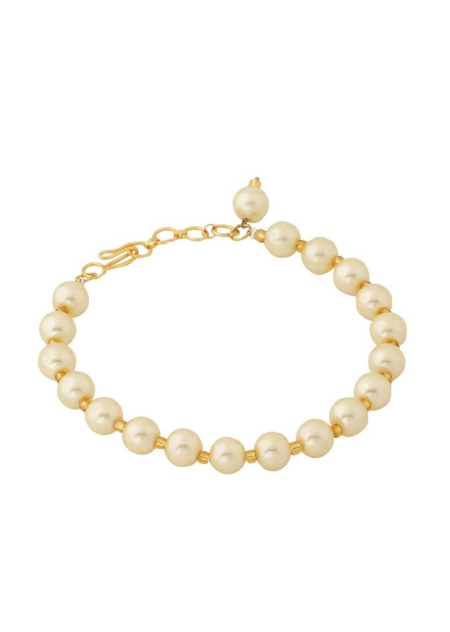 PD Enterprise Gold Plated Pearl Bracelet - Allthings