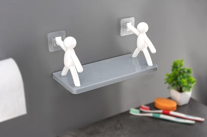 Bathroom  Storage Basin Cabinet Plastic Wall Shelf - Allthings