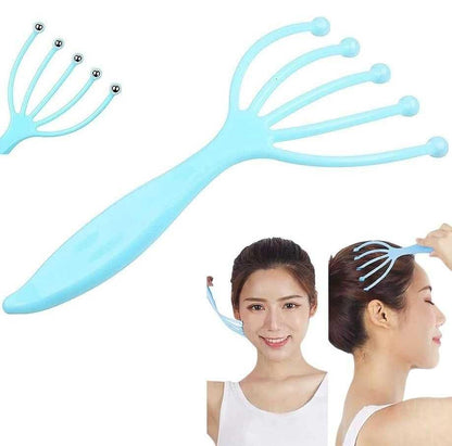 Scalp Massager, Head Massager, Portable Hand Held Head Massager for Deep Relaxation & Stress Reduction, Pack of 2- (Random Colour) - Allthings