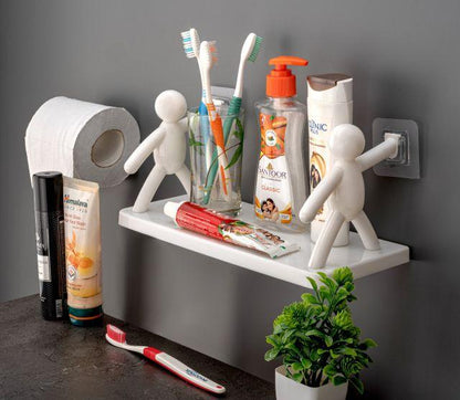 Bathroom  Storage Basin Cabinet Plastic Wall Shelf - Allthings