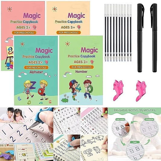 Sank Magic Practice Copybook (4 BOOKS,1 PEN,1 GRIP,10 REFILL)